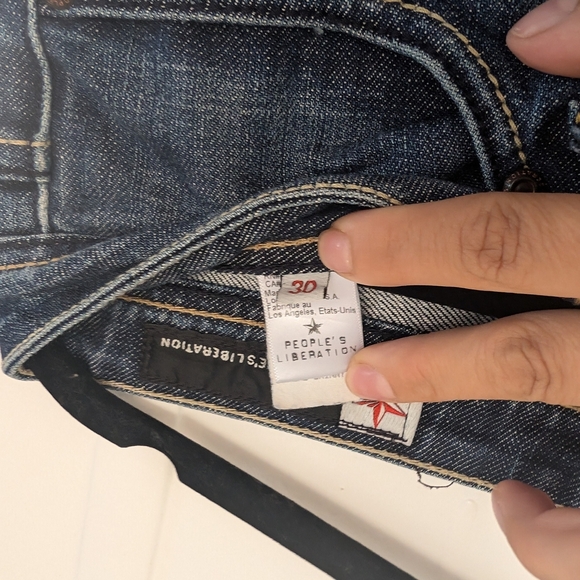 🛍️4 For $15🛍️People's Liberation Blue Straight Leg Jeans - Picture 5 of 10